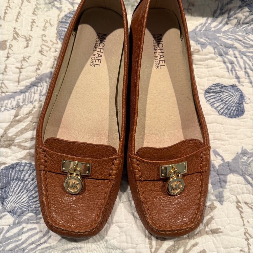 Michael Kors Women's Tan Leather Loafers